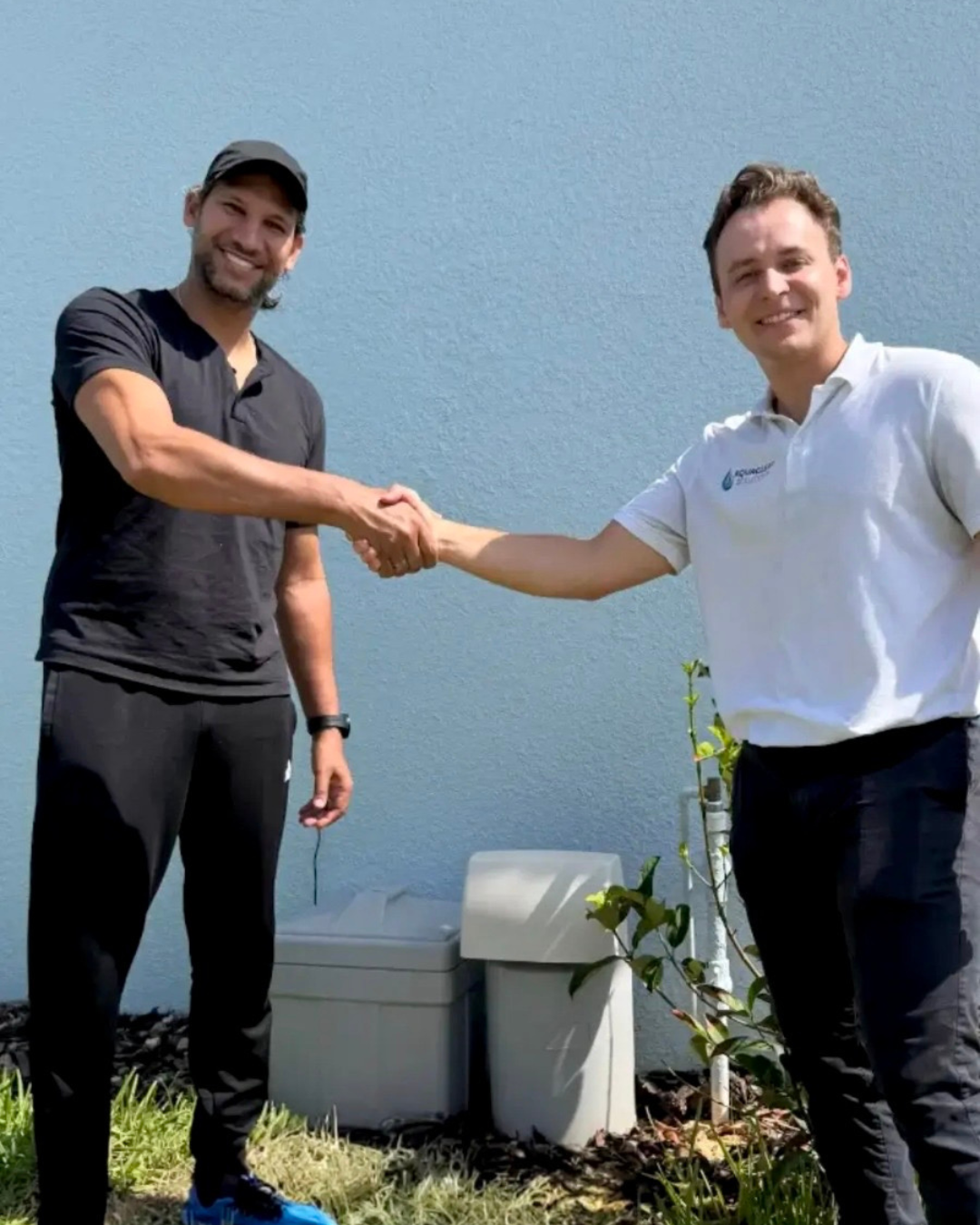 Happy client with Water Softener System installed by AquaClear Solutions FL in Apopka, FL