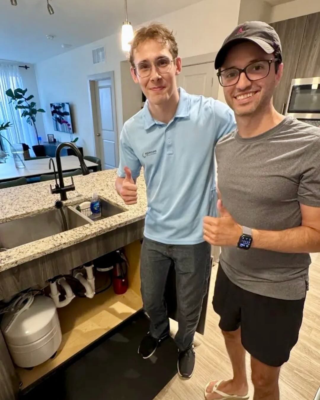 Satisfied customer after Water Softener System installation in Windermere, FL — AquaClear Solutions FL