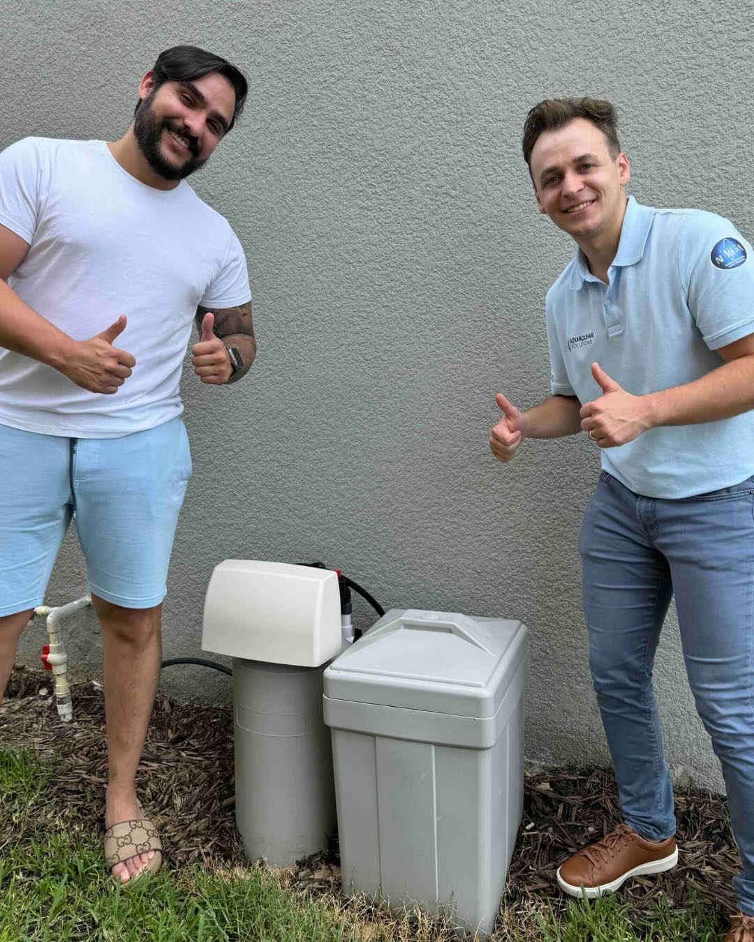Happy client with Water Softener System installed by AquaClear Solutions FL in Apopka, FL