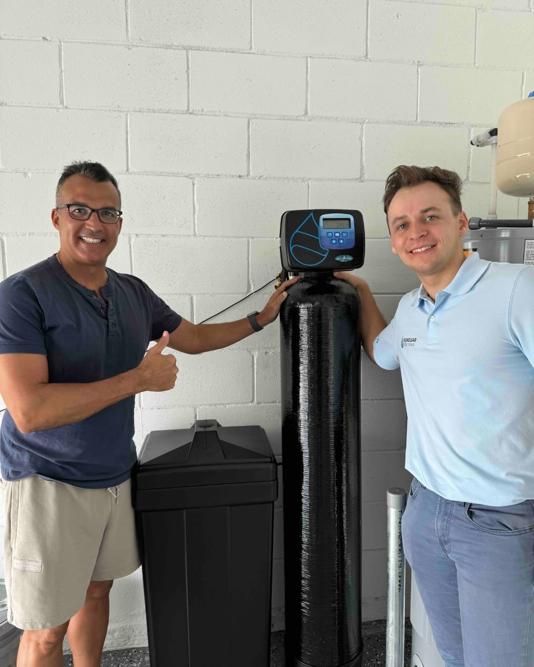 Happy client with Water Softener System installed by AquaClear Solutions FL in Apopka, FL
