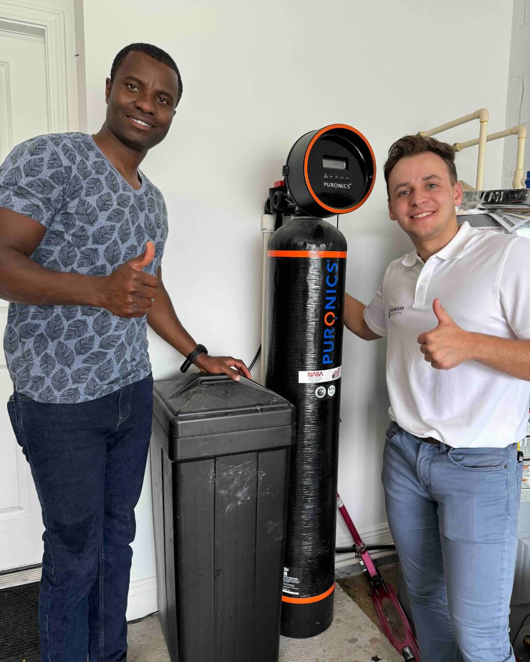 Happy client with Water Softener System installed by AquaClear Solutions FL in Windermere, FL