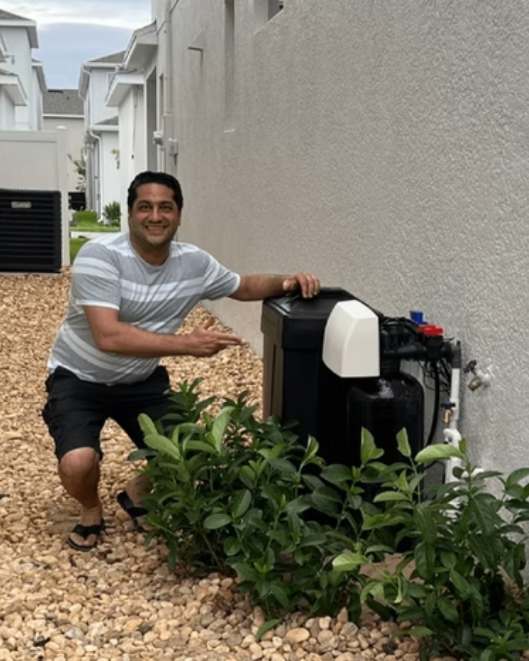 Happy client with Water Softener System installed by AquaClear Solutions FL in Windermere, FL