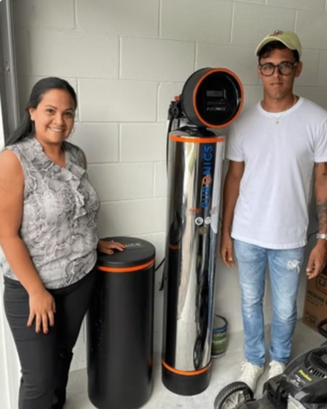 Happy client with Water Softener System installed by AquaClear Solutions FL in Apopka, FL